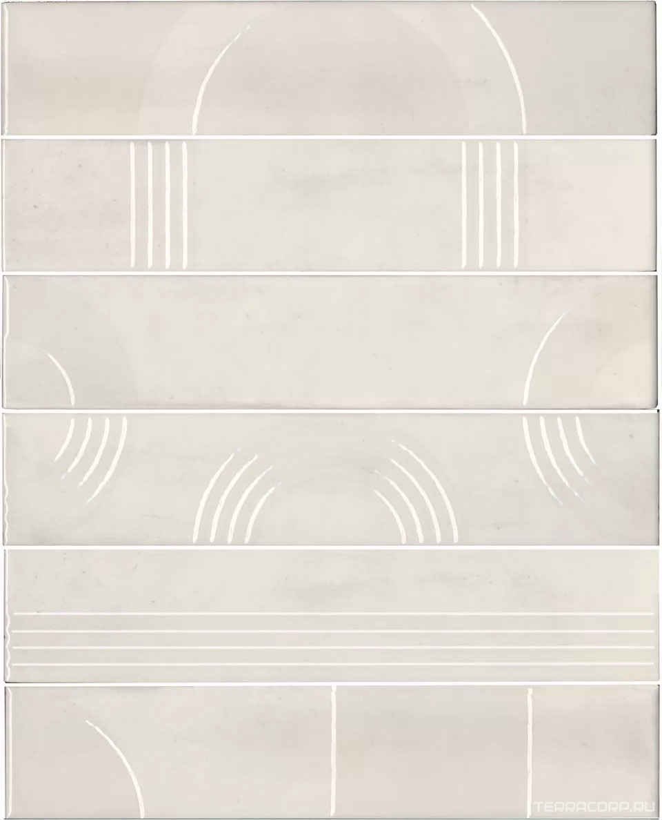 Керамическая плитка Kerama Marazzi Мажорель Панно белый глянцевый (из 6 частей 6х28,5) 36x28,5x1 Белый, фото 6