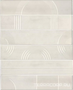 Керамическая плитка Kerama Marazzi Мажорель Панно  белый глянцевый (из 6 частей 6х28,5) 36x28,5x1 Белый 