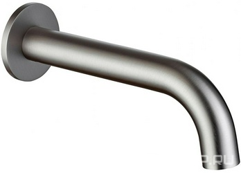 Излив для набора воды в ванну, встраиваемый в стену, 164мм, (цв.браш.никель), Priority ZZ