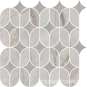 Керамическая плитка Kerama Marazzi Ифран Декор  наборный серый светлый глянцевый обрезной 30x32,5x0,9 Серый 