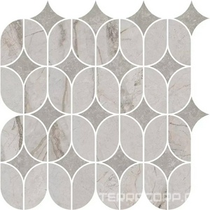 Керамическая плитка Kerama Marazzi Ифран Декор  наборный серый светлый глянцевый обрезной 30x32,5x0,9 Серый 