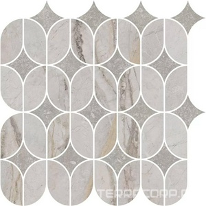 Керамическая плитка Kerama Marazzi Ифран Декор  наборный серый светлый глянцевый обрезной 30x32,5x0,9 Серый 