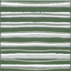 Декор Бахия 3 зелёный глянцевый 9,8x9,8x0,7