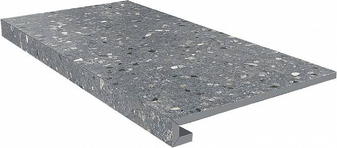 Ступени Kerama Marazzi Терраццо серый темный кл. ст. гр. 33х60 ZZ Серый, фото 3