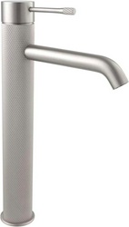 Смеситель для раковины, Высокий, без д/к, (цв.браш.никель), Priority ZZ