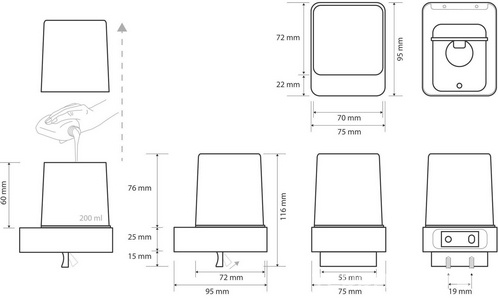 Дозатор для жидкого мыла, настенный, (цв.черный мат./стекло мат.), Solo ZZ Bemeta Nero 139309310