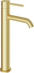 Смеситель для раковины L, Высокий, без д/к, (цв.шлифованное золото), Cano ZZ