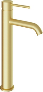 Смеситель для раковины L, Высокий, без д/к, (цв.шлифованное золото),  ZZ Aqueduto Cano CAN0350