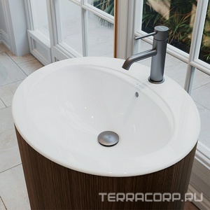 Смеситель для раковины M, без д/к, (цв.оружейная сталь),  ZZ Aqueduto Cano CAN0245