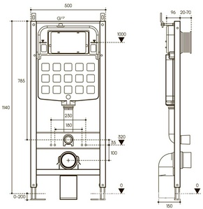 Компл.:унитаз подв.,безобод,Tornado 520х365мм,цв.белый гл,сиденье с микрол,инстал. д/унит,крепёж, клавиша смыв Circulo Novo цв.шл.золото,  ZZ Aqueduto Cone Plus AQDS238T