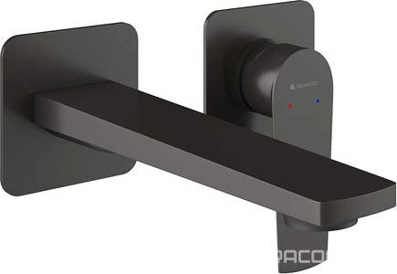 Смеситель для раковины, встраиваемый в стену, излив 190мм, встраив.часть в компл., (цв.оружейная сталь),  ZZ Aqueduto LINHA LIN0445