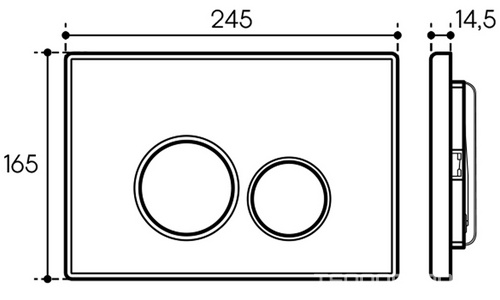 Компл.: унитаз подв.,безободк,Tornado 520х365мм,цв.белый гл, сиденье с микролиф,,инстал. д/унит., крепёж, клавиша смыва Circulo цв.хром,  ZZ Aqueduto Macio Plus AQDS145T