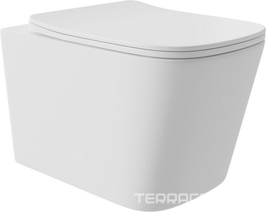 Компл.: унитаз подв.,безободк,Tornado 520х365мм,цв.белый гл, сиденье с микролиф,,инстал. д/унит., крепёж, клавиша смыва Circulo цв.хром,  ZZ Aqueduto Macio Plus AQDS145T