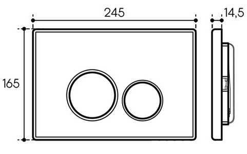 Компл.: унитаз подв.,безободк,Tornado 520х365мм,цв.белый гл, сиденье с микролиф,,инстал. д/унит., крепёж, клавиша смыва Circulo цв.белый, ZZ Aqueduto Macio Plus AQDS146T
