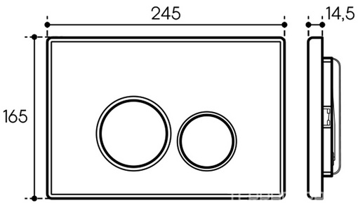 Компл.: унитаз подвесн.,смыв Tornado, 480х360мм, цв.белый глянц., сиденье с микрол,, инстал.д/унит, крепёж, клавиша смыва CIRCULO цв.белый гл., ZZ Aqueduto Ovo AQDS085T