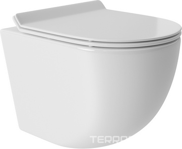 Компл.: унитаз подвесн.,смыв Tornado, 480х360мм, цв.белый глянц., сиденье с микрол,, инстал.д/унит, крепёж, клавиша смыва CIRCULO цв.белый гл., ZZ Aqueduto Ovo AQDS085T