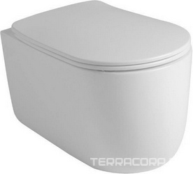 Унитаз подвесной 55х35см, безободковый, смыв Tornado, БЕЗ сиденья, крепёж арт.WB9N в компл., (цв.белый глянцевый), Nolita ZZ