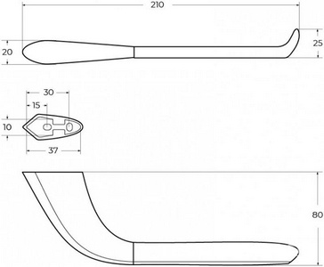 Держатель туал.бумаги, открытый, (цв.оружейная сталь),  ZZ Cezares Liner LINER-PH-GM