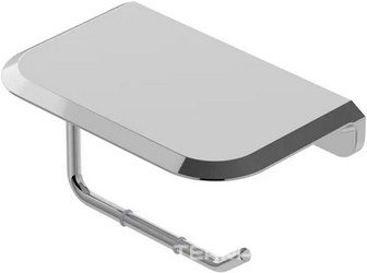Держатель туал.бумаги, с полочкой, (цв.хром), Liner ZZ