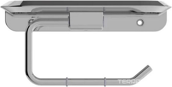 Держатель туал.бумаги, с полочкой, (цв.хром),  ZZ Cezares Liner LINER-PHM-01