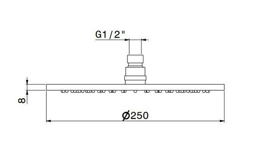 Круглая душевая лейка , хром ZZ Kerama Marazzi OLE 27747KM.21.018