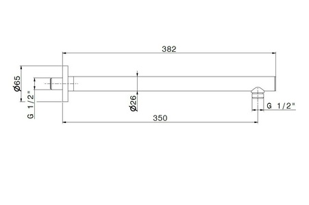 Кронштейн для верхнего душа , хром ZZ Kerama Marazzi OLE 27670KM.21.018