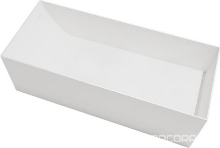 Ванна 1500x700xh550мм, отдельностоящая, интегрированный слив-перелив, крышка слива в цвет ванны в компл., (иск.камень. цв.белый матовый),  ZZ Abber Stein AS9640-1.5