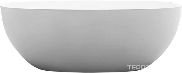 Ванна 1500x720xh550мм, отдельностоящая, интегрированный слив-перелив, крышка слива в цвет ванны в компл., (иск.камень. цв.белый матовый), Stein ZZ