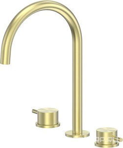 Смеситель для раковины, на 3 отв., без д/к, (цв.золото брашированное),  ZZ Abber Wasser Kreis 316 AF8108BG-M