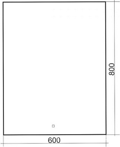Зеркало 60x80х3см, с встроенным по периметру светильником, сенсорным выключателем, диммером,  ZZ Abber See AG6103S-0.6