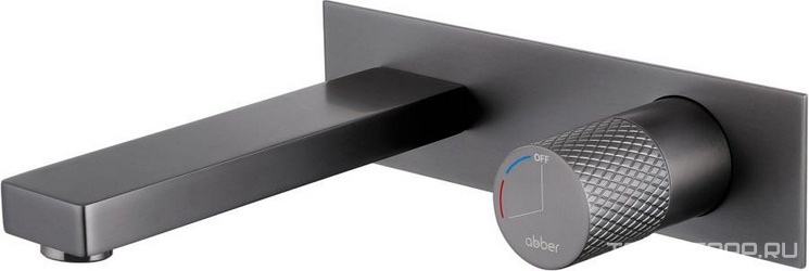 Смеситель для раковины, встраиваемый в стену, внутрен. часть в компл., (цв.никель), Rund ZZ