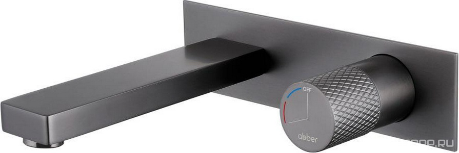 Смеситель для раковины, встраиваемый в стену, внутрен. часть в компл., (цв.никель),  ZZ Abber Rund AF8712NG