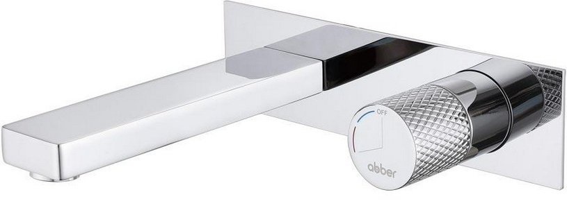 Смеситель для раковины, встраиваемый в стену, внутрен. часть в компл., (цв.хром),  ZZ Abber Rund AF8712