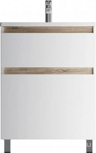 База под раковину, напольная, 65 см, 2 ящика, белый глянец ZZ AMPM X-Joy M85AFSX0652WG