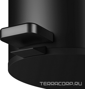 Ведро напольное, круглое 5л., с крышкой, (цв.черный матовый),  ZZ Keuco Plan 04988 370000