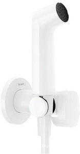 Гигиенический душ со смесителем, БЕЗ скрытой части арт.29235180, (лейка с кнопкой, кронштейн, шланг 125см), (цв.матовый белый), S 1jet, EcoSmart+ ZZ Hansgrohe Универсал 29232700
