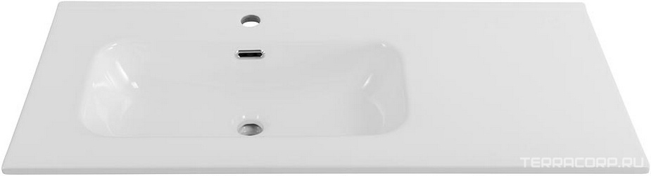 Раковина (ПРОДАЖА ТОЛЬКО С БАЗОЙ ПОД РАК.), чаша слева, 1010х460мм, с 1 отв.д/смесит., с переливом, (керамика, цв.белый), BelBagno ZZ BelBagno Универсал BB1000ETL-L