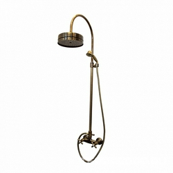 Душевая колонна MUSE со смесителем с переключателем потоков, потертая бронза ZZ Kerama Marazzi Muse 9154KM.31.023