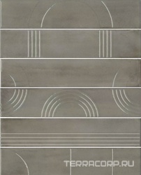 Панно Мажорель серый глянцевый (из 6 частей 6х28,5) 36x28,5x1