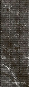 Керамическая плитка Kerama Marazzi Тубкаль  чёрный глянцевый структура обрезной 30x89,5x1,05 Черный 