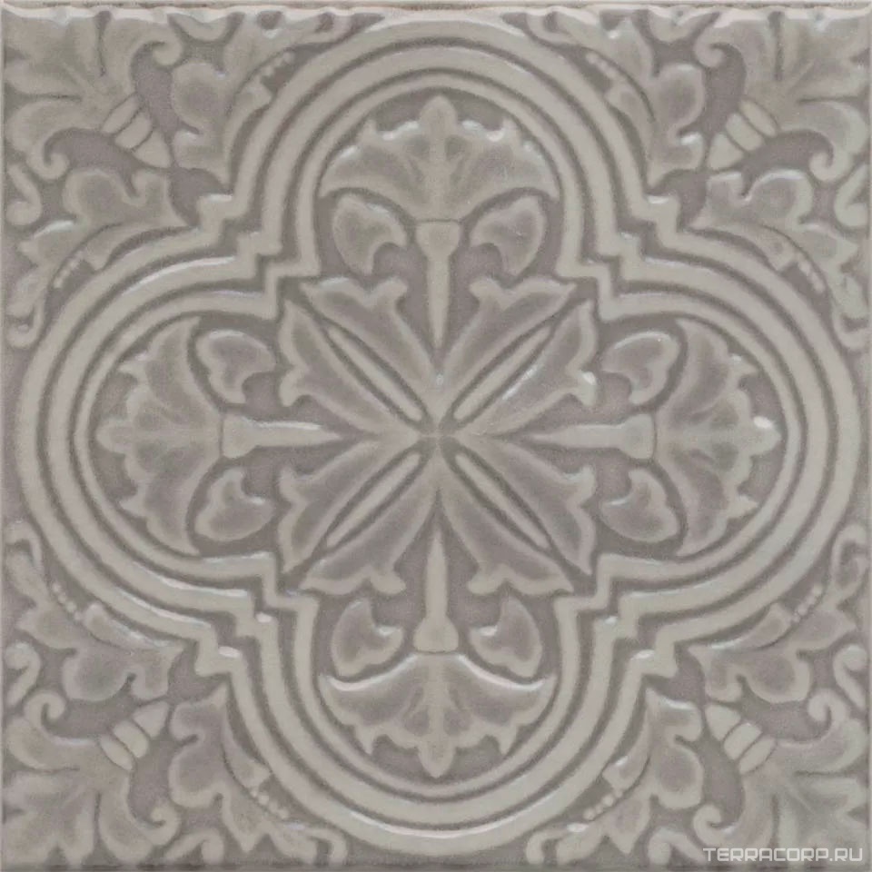 Керамическая плитка Kerama Marazzi Фес Декор серый глянцевый 15x15x0,77 Серый, фото 7