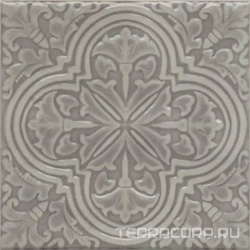 Декор Фес серый глянцевый 15x15x0,77