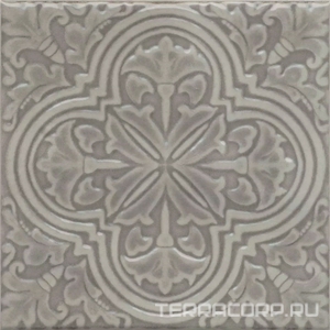 Керамическая плитка Kerama Marazzi Фес Декор  серый глянцевый 15x15x0,77 Серый 