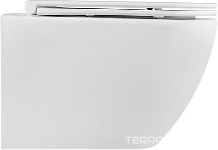 Унитаз подвесной, безободковый, 55х36см, сиденье с микролифтом, крепеж в компл., (цв.белый глянц.),  ZZ Abber Bequem AC1103