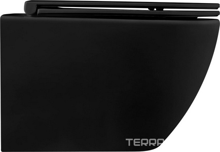 Унитаз подвесной, безободковый, 55х36см, сиденье с микролифтом, крепеж в компл., (цв.черный матовый),  ZZ Abber Bequem AC1103MB