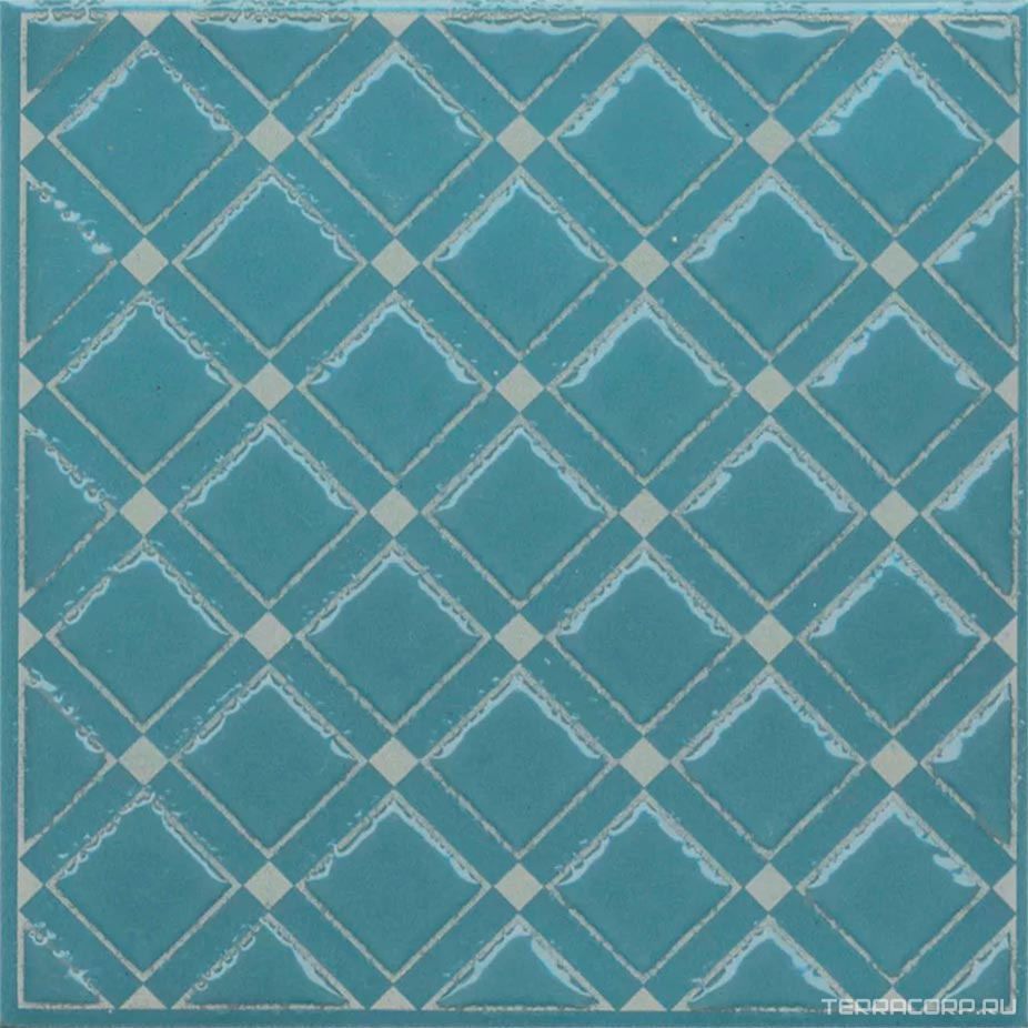 Керамическая плитка Kerama Marazzi Бахия Декор 1 бирюзовый глянцевый 9,8x9,8x0,7 Бирюзовый, фото 7