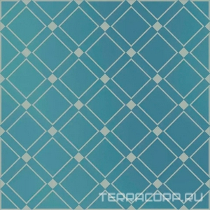 Керамическая плитка Kerama Marazzi Бахия Декор  1 бирюзовый глянцевый 9,8x9,8x0,7 Бирюзовый 