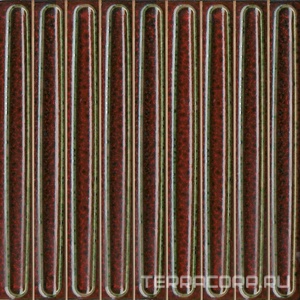 Керамическая плитка Kerama Marazzi Далия Декор чипсет  красный тёмный глянцевый 20x20x0,95 Красный 