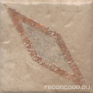 Керамическая плитка Kerama Marazzi Спартель Декор  2 бежевый матовый 9,8x9,8x0,7 Бежевый 