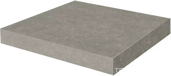 Ступень угловая клееная Касабланка HP серый матовый обрезной 33x33x0,9